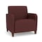 Lesro Siena Lounge Reception Wide Guest Chair, Walnut, RF Nebbiolo Upholstery SN1201 - alternate 1